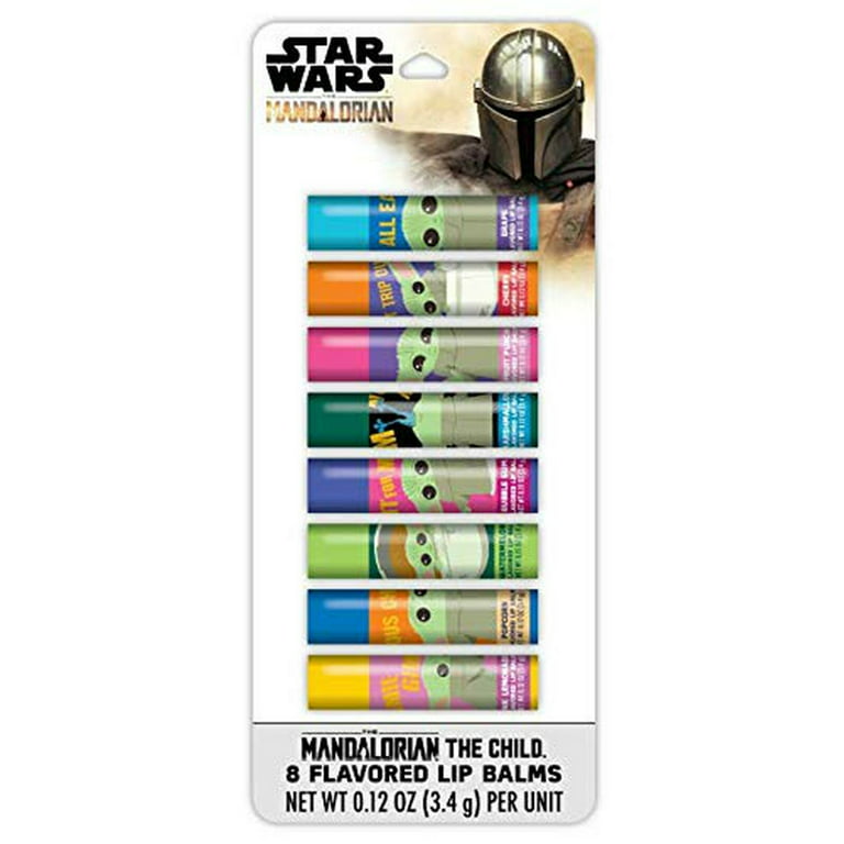 Star Wars Baby Yoda Lip Balm - Bundle with 6 Baby Yoda Shaped Lip Balms in  Strawberry Flavor for Party Favors Plus Mandalorian Stickers | Star Wars