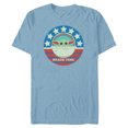 thumbnail image 1 of Star Wars The Mandalorian the Child Snack Time Americana - Short Sleeve Blended T-Shirt for Adults - Customized-Ocean Blue, 1 of 5