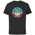 thumbnail image 1 of Star Wars The Mandalorian the Child Snack Time Americana - Short Sleeve Cotton T-Shirt for Adults - Customized-Black, 1 of 5