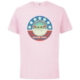 thumbnail image 1 of Star Wars The Mandalorian the Child Snack Time Americana - Short Sleeve Cotton T-Shirt for Adults - Customized-Soft Pink, 1 of 5
