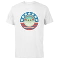 thumbnail image 1 of Star Wars The Mandalorian the Child Snack Time Americana - Short Sleeve Cotton T-Shirt for Adults - Customized-White, 1 of 5