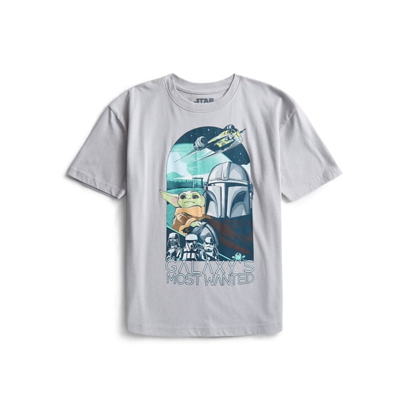 Star Wars The Mandolorian & Grogu Little Boys and Big Boys Graphic Tee with Short Sleeves, Sizes 4-18