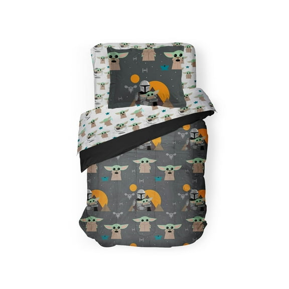 Star Wars The Mandolorian This is the Way 5 Piece Twin Bed-in-a-Bag, 100% Microfiber