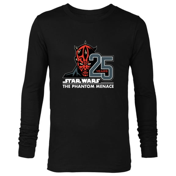 Star Wars The Phantom Menace 25th Anniversary Darth Maul- Long Sleeve T-Shirt for Men - Customized-Black