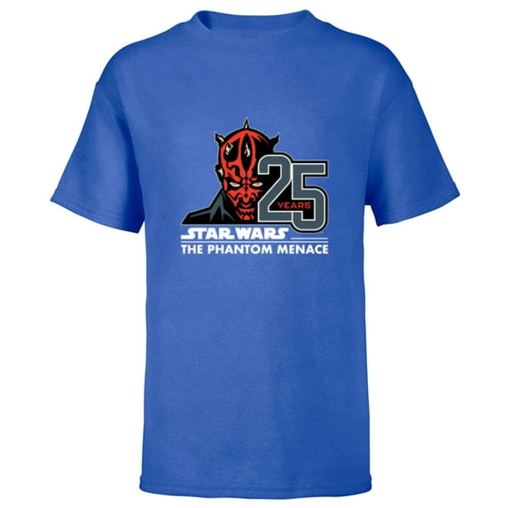 Star Wars The Phantom Menace 25th Anniversary Darth Maul- Short Sleeve T-Shirt for Kids - Customized-Royal