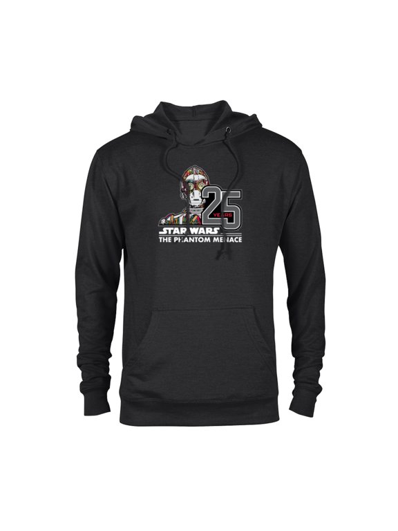 The Phantom Menace 25th Anniversary Droid C-3PO- Pullover Hoodie for Adults - Customized-Black
