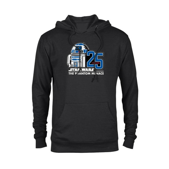 Star Wars The Phantom Menace 25th Anniversary Droid R2-D2- Pullover Hoodie for Adults - Customized-Black