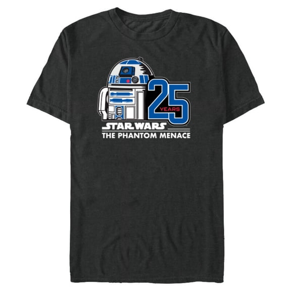 Star Wars The Phantom Menace 25th Anniversary Droid R2-D2- Short Sleeve Blended T-Shirt for Adults - Customized-Dark Heather