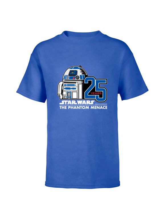 The Phantom Menace 25th Anniversary Droid R2-D2- Short Sleeve T-Shirt for Kids - Customized-Royal