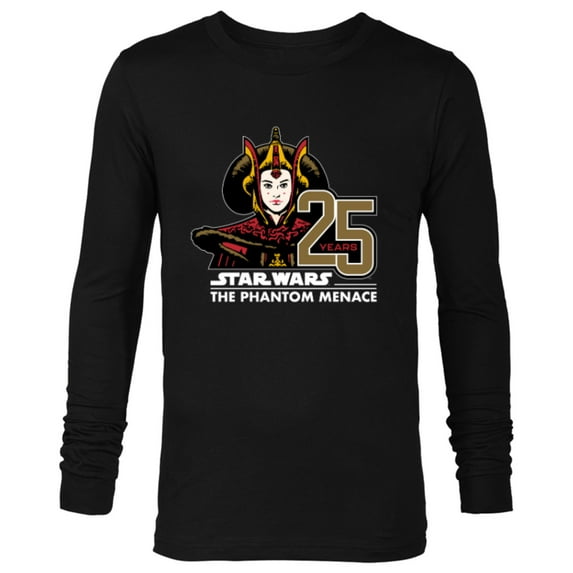 Star Wars The Phantom Menace 25th Anniversary Queen Amidala- Long Sleeve T-Shirt for Men - Customized-Black