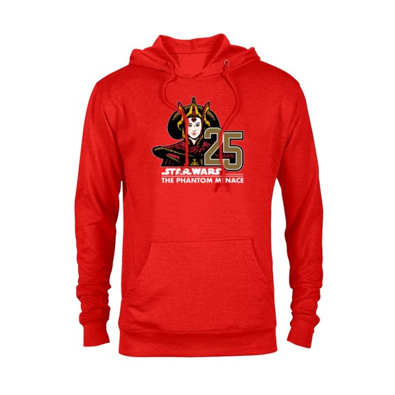Star Wars The Phantom Menace 25th Anniversary Queen Amidala- Pullover Hoodie for Adults - Customized-Red