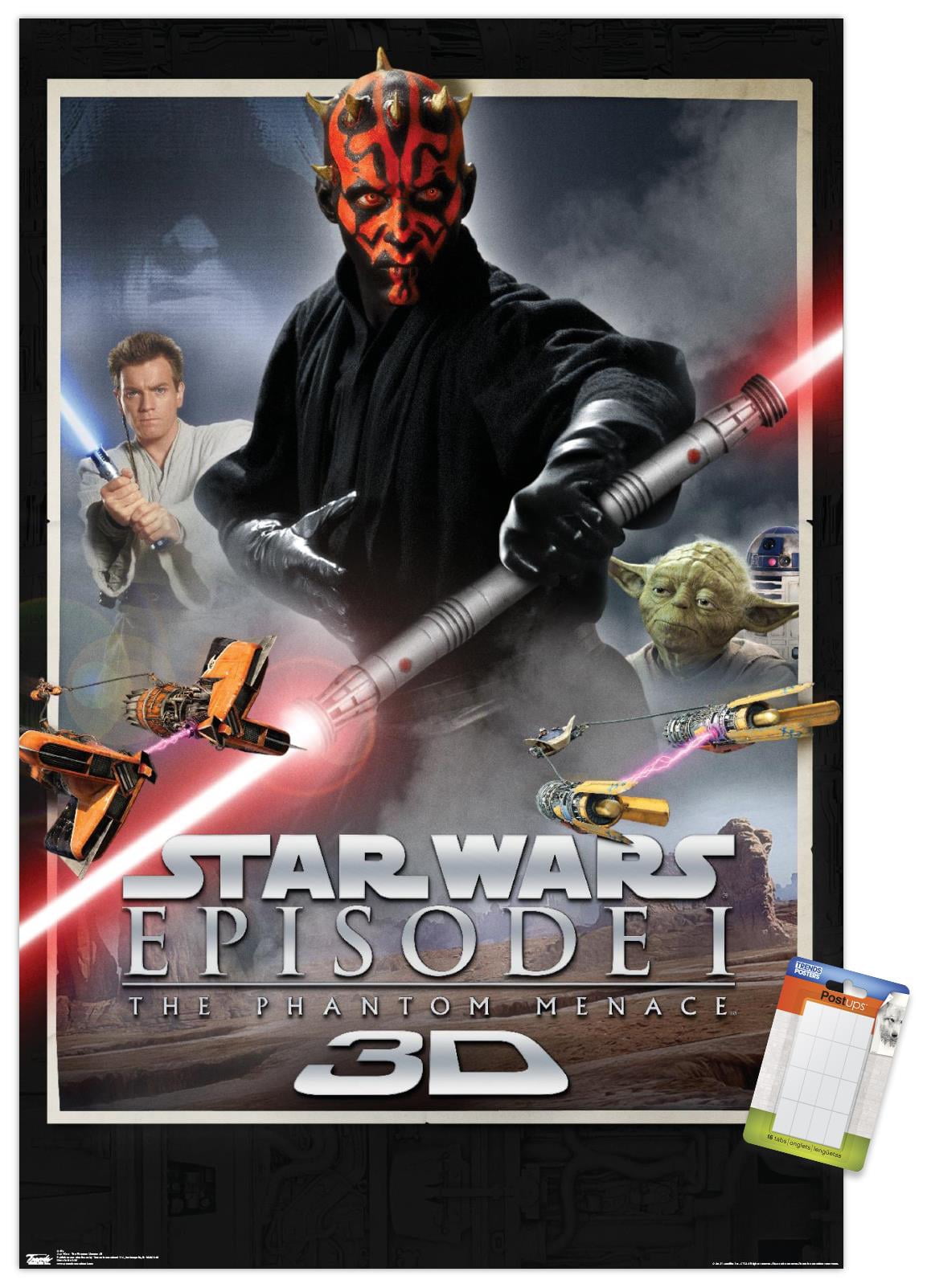 Star Wars: The Phantom Menace - 3D One Sheet Wall Poster, 14.725