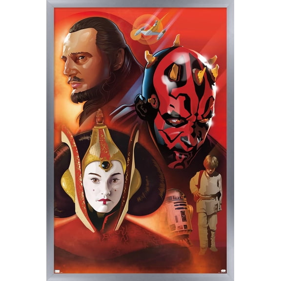 Star Wars: The Phantom Menace By Dorothea Taylor Wall Poster, 14.725" x 22.375" Framed