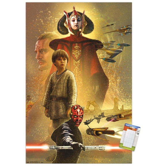 Star Wars: The Phantom Menace - Celebration Mural Wall Poster, 22.375" x 34"