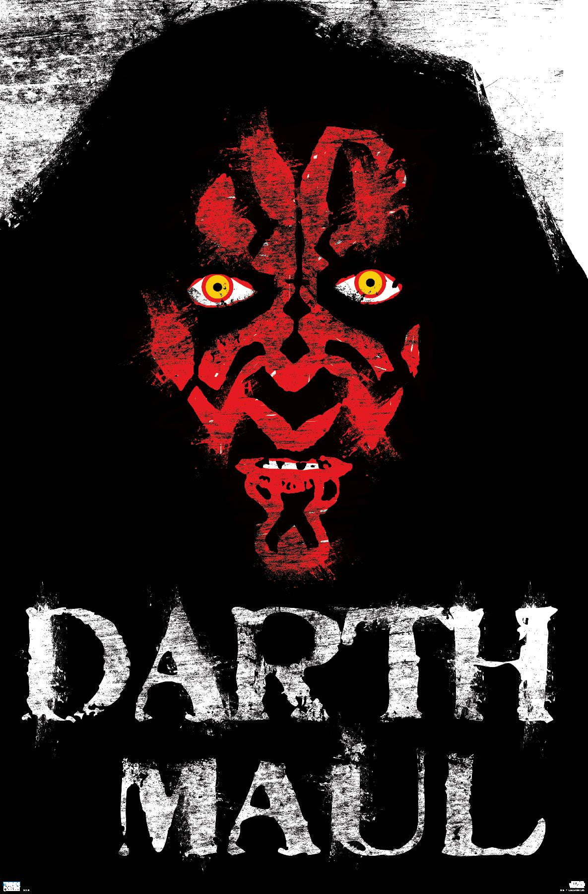 Star Wars The Phantom Menace Darth Maul Charcoal Wall Poster, 14.725" x 22.375"