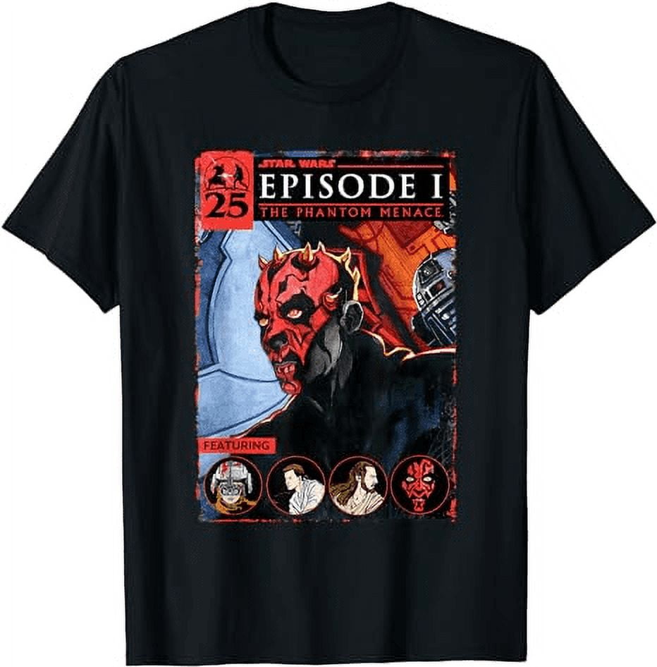 Star Wars The Phantom Menace Episode I Darth Maul Ft Poster T-Shirt ...