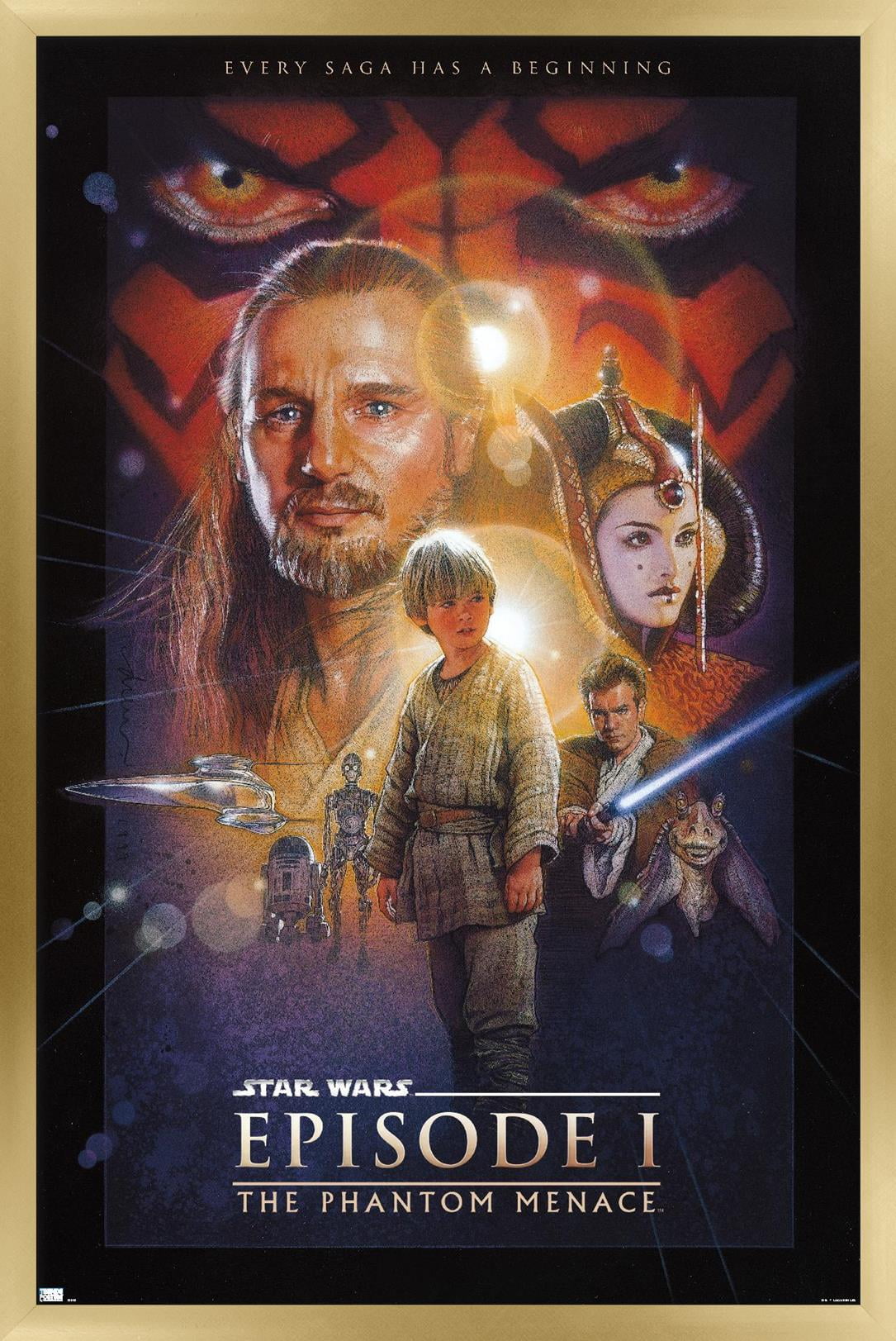 純銀箔 STAR WARS 「THE PHANTOM MENACE」 Star Wars: The Phantom Menace - One Sheet (No Billing Block) Wall