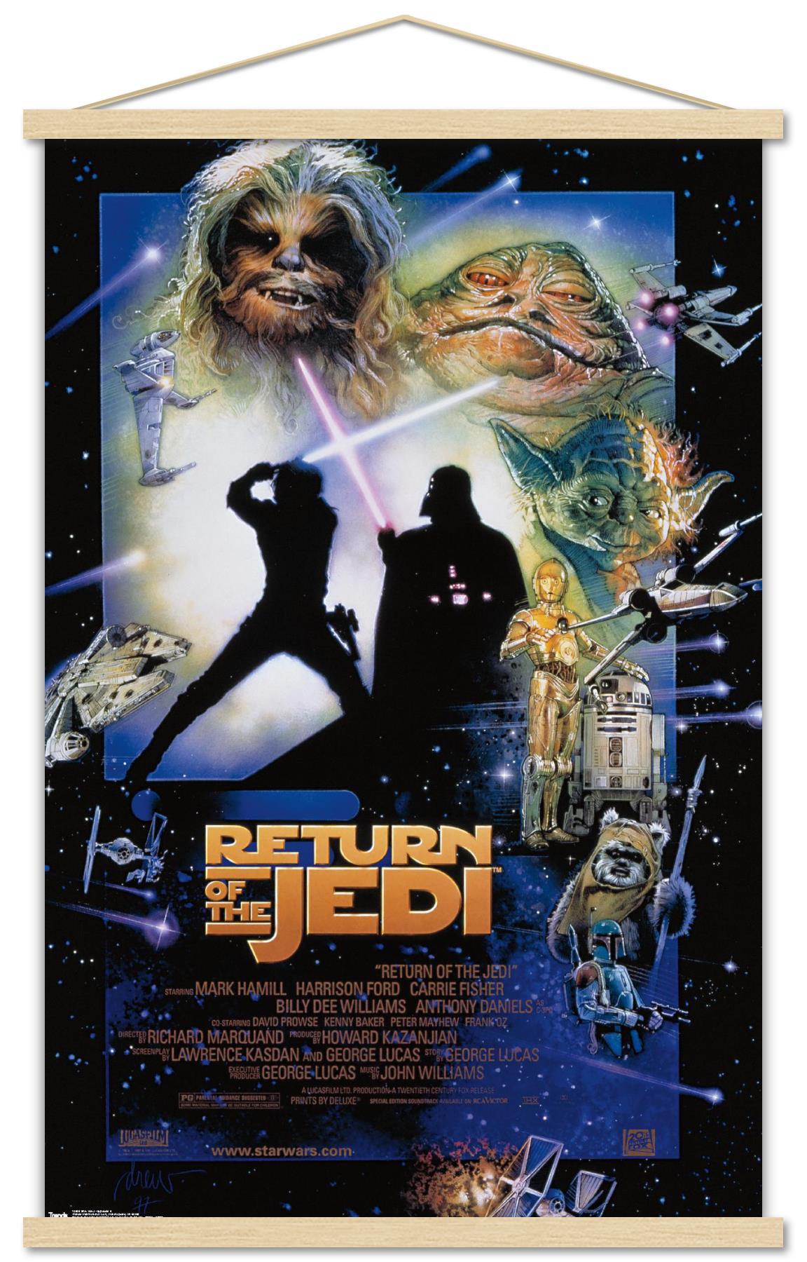 Star Wars: The Return Of The Jedi - One Sheet Wall Poster, 14.725 x  22.375, Framed 