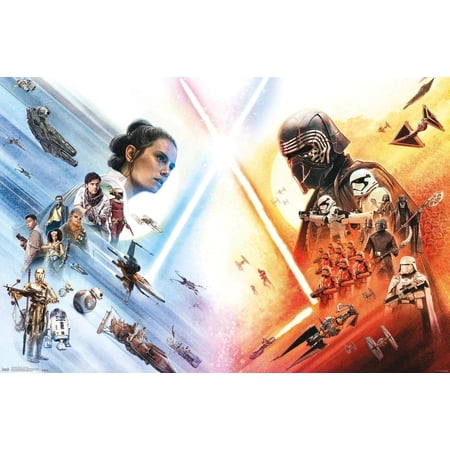 Star Wars: The Rise Of Skywalker - Face Off Wall Poster, 14.725" x 22.375"