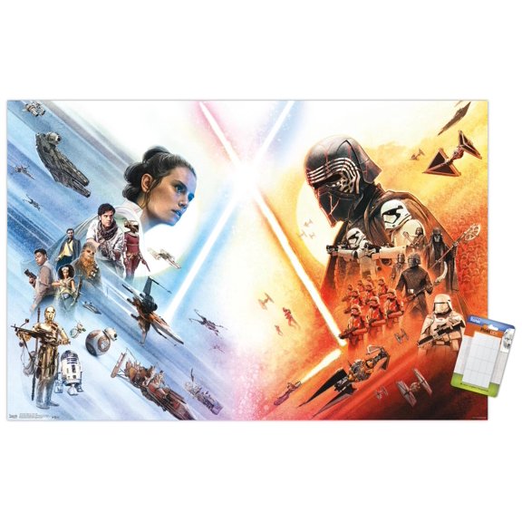 Star Wars: The Rise Of Skywalker - Face Off Wall Poster, 14.725" x 22.375"