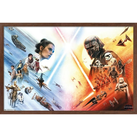 Star Wars: The Rise Of Skywalker - Face Off Wall Poster, 22.375" x 34", Framed