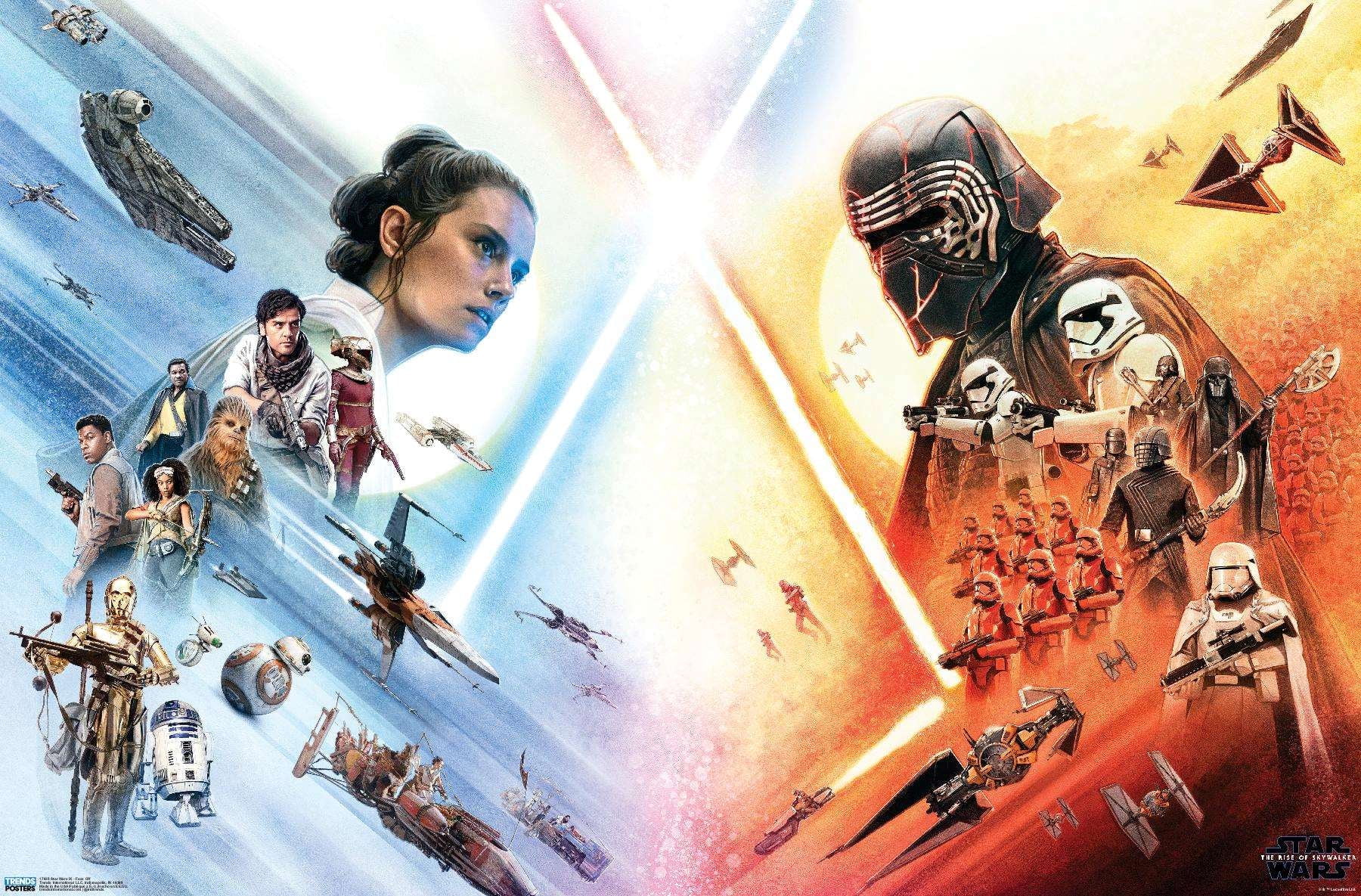 Star Wars: The Rise Of Skywalker - Face Off Wall Poster, 22.375