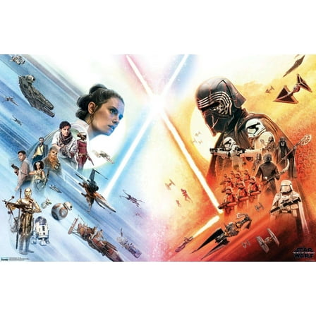 Star Wars: The Rise Of Skywalker - Face Off Wall Poster, 22.375" x 34"