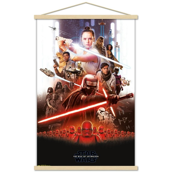 Star Wars: The Rise Of Skywalker - Group Wall Poster with Wooden Magnetic Frame, 22.375" x 34"