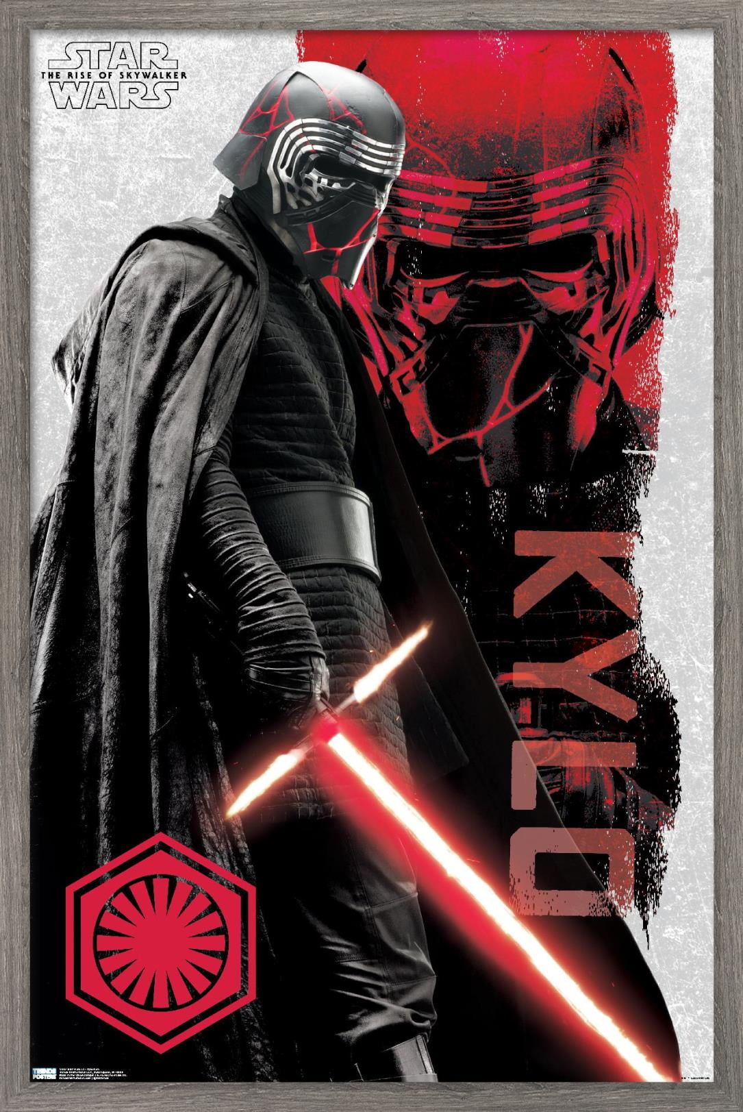 Star Wars: The Rise Of Skywalker - Kylo Ren Wall Poster, 22.375" x 34", Framed