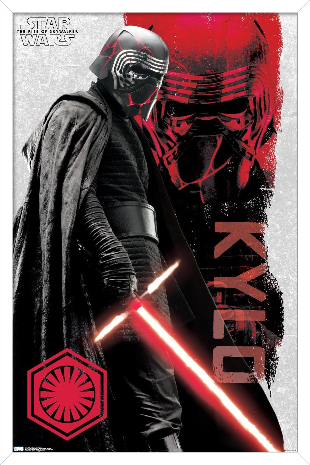 Star Wars: The Rise Of Skywalker - Kylo Ren Wall Poster, 22.375" x 34", Framed