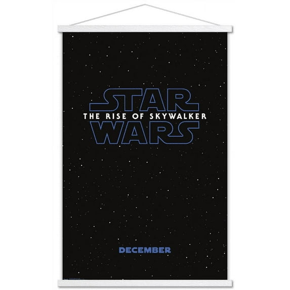 Star Wars: The Rise Of Skywalker - Logo Teaser One Sheet Wall Poster with Wooden Magnetic Frame, 22.375" x 34"