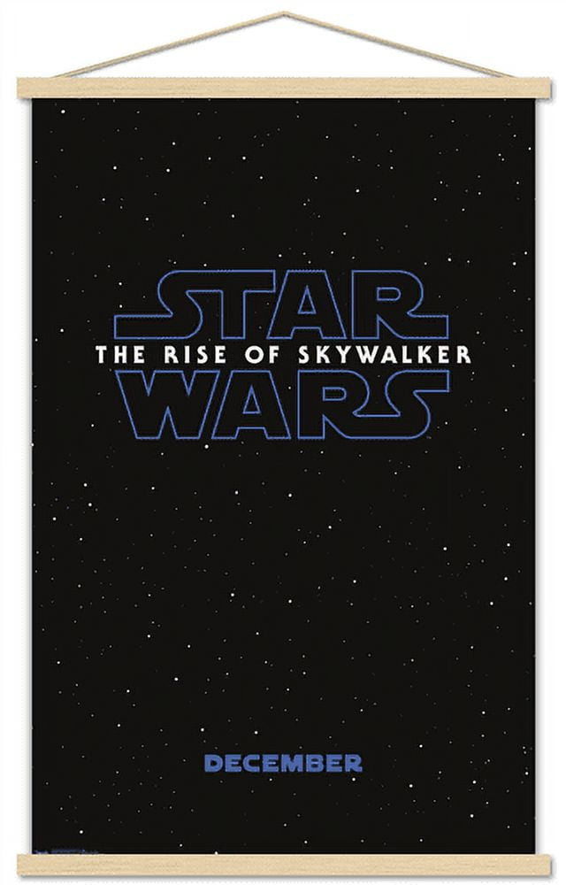 Star Wars: The Rise Of Skywalker - Logo Teaser One Sheet Wall Poster with Wooden Magnetic Frame, 22.375" x 34"