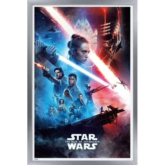 Star Wars: The Rise Of Skywalker - Official One Sheet Wall Poster, 14.725" x 22.375", Framed