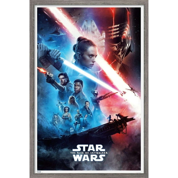 Star Wars: The Rise Of Skywalker - Official One Sheet Wall Poster, 22.375" x 34", Framed