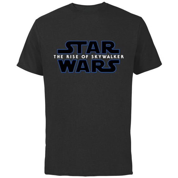 Star Wars The Rise of Skywalker Movie Logo - Short Sleeve Cotton T-Shirt for Adults - Customized-Black