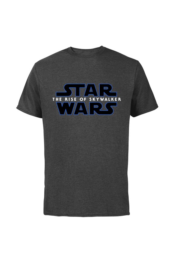 The Rise of Skywalker Movie Logo - Short Sleeve Cotton T-Shirt for Adults - Customized-Charcoal