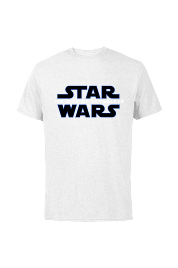 The Rise of Skywalker Movie Logo - Short Sleeve Cotton T-Shirt for Adults - Customized-White