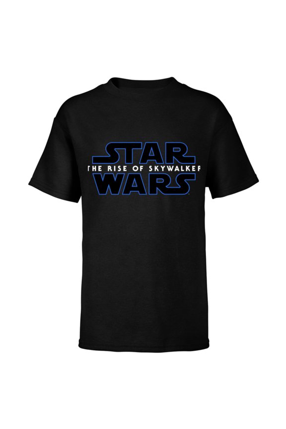 The Rise of Skywalker Movie Logo - Short Sleeve T-Shirt for Kids - Customized-Black