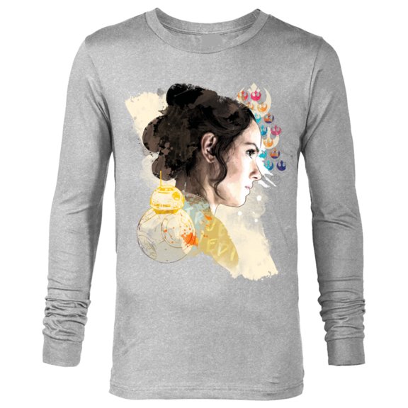 Star Wars The Rise of Skywalker Rey Collage - Long Sleeve T-Shirt for Men - Customized-Athletic Heather