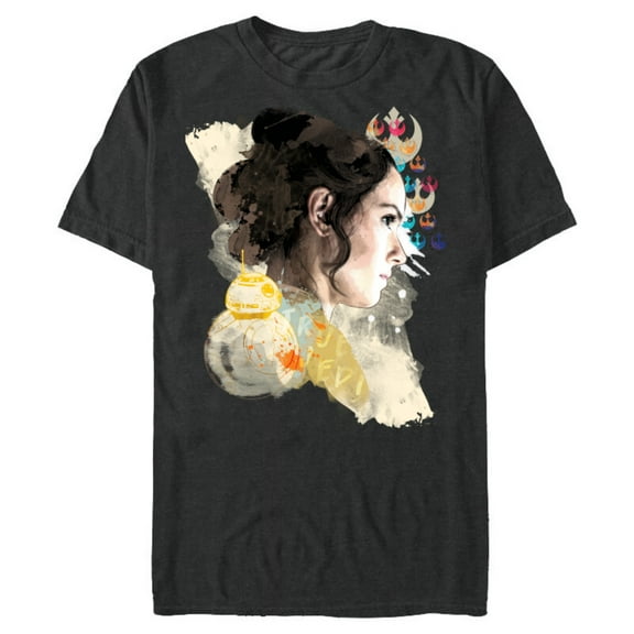 Star Wars The Rise of Skywalker Rey Collage - Short Sleeve Blended T-Shirt for Adults - Customized-Dark Heather