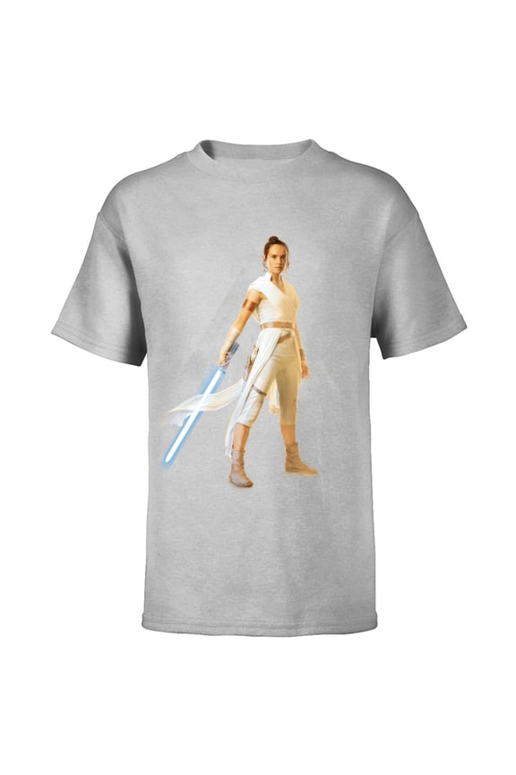 The Rise of Skywalker Rey Jedi Warrior - Short Sleeve T-Shirt for Kids - Customized-Athletic Heather