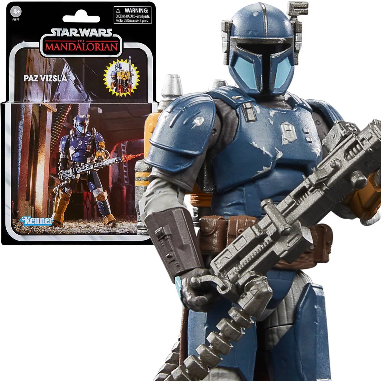 Star Wars Vintage Collection Blue and Gray Paz Vizsla Action Figure