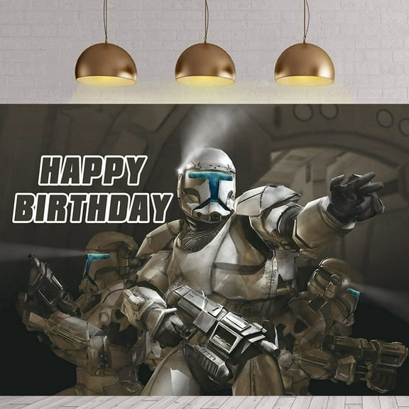 Star Theme Birthday Wars Flag Background Banner Children's Party Decoration supplies Photography Photo Prop ,70.8x43.3inch.