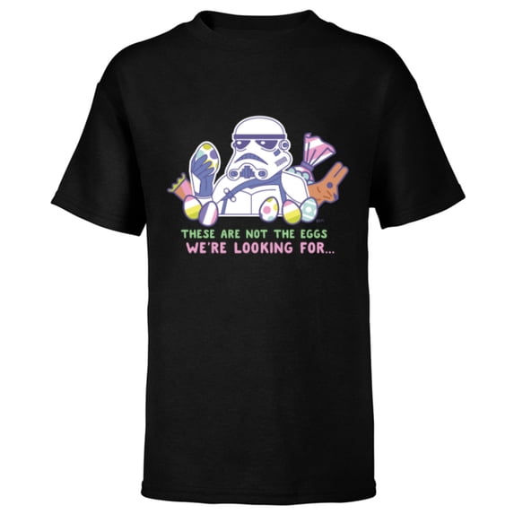 Star Wars These Are Not the Eggs We’re Looking For Easter - Short Sleeve T-Shirt for Kids - Customized-Black
