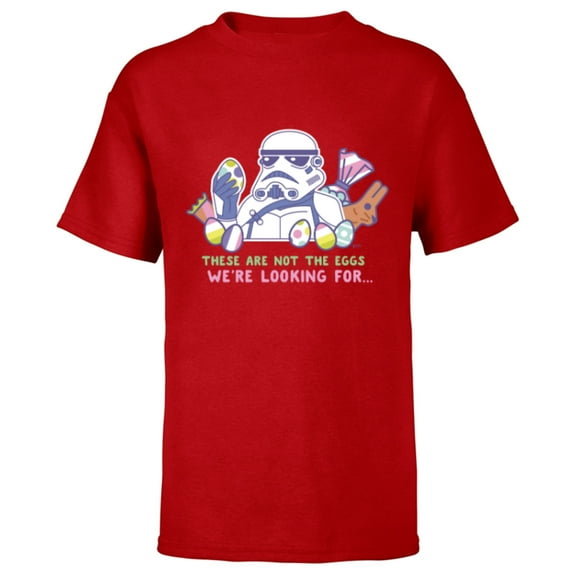 Star Wars These Are Not the Eggs We’re Looking For Easter - Short Sleeve T-Shirt for Kids - Customized-Red