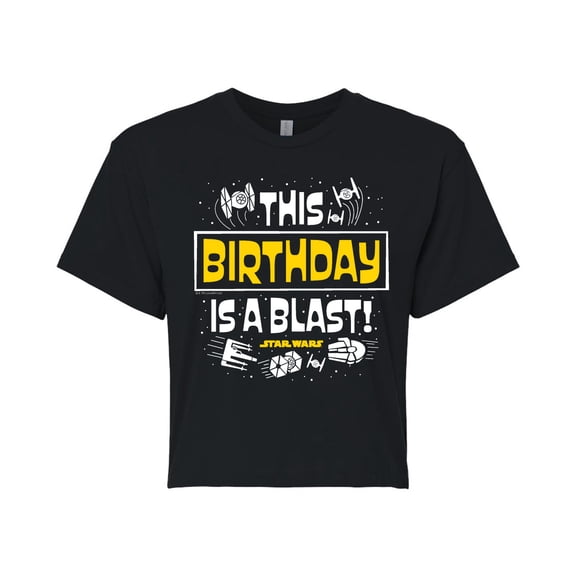 Star Wars - This Birthday Is A Blast - Juniors Cropped Tee