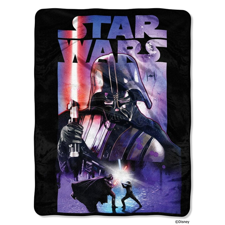 Star Wars Micro Raschel Throw Blanket for Kids Adults 46x60 Darth Night 100 Polyester Machine Wash 1 Each Walmart