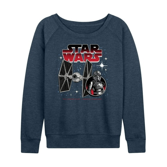 Star Wars - Tie Fighter And Pilot - Women's French Terry Pullover Sweatshirt