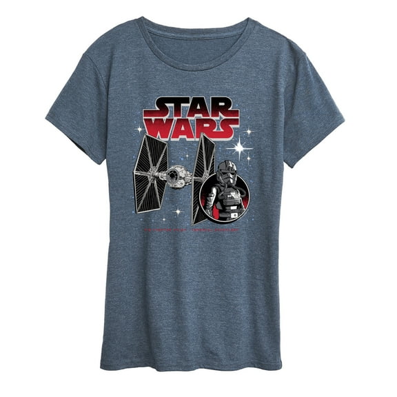 Star Wars - Tie Fighter And Pilot - Women's Short Sleeve Classic Fit Tee