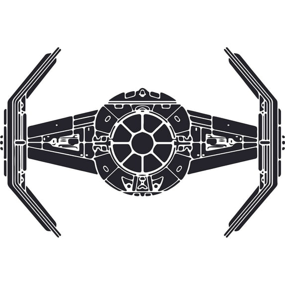 Star Wars Tie Fighter Cartoon Character Wall Art Vinyl Sticker Design Decal Girls Boys Kids Bedroom Nursery Kindergarten Fun Home Children Room Decor Sticker Wall Art Vinyl Decor Size (10x8 inch)